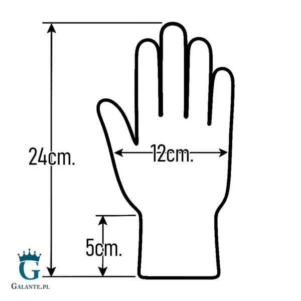Granatowe wełniane rękawiczki zimowe RWA-005