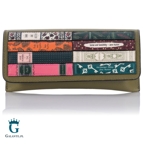 Skórzane damskie etui na okulary Jane Austen Yoshi Y4308 – oliwkowe